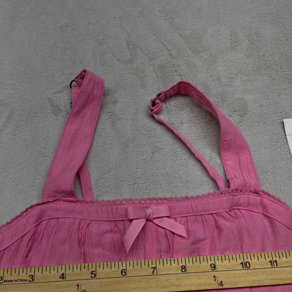 Abercrombie Kids Tiered Maxi Girls Dress 13/14 Pink Smocked Bow - Picture 4 of 13